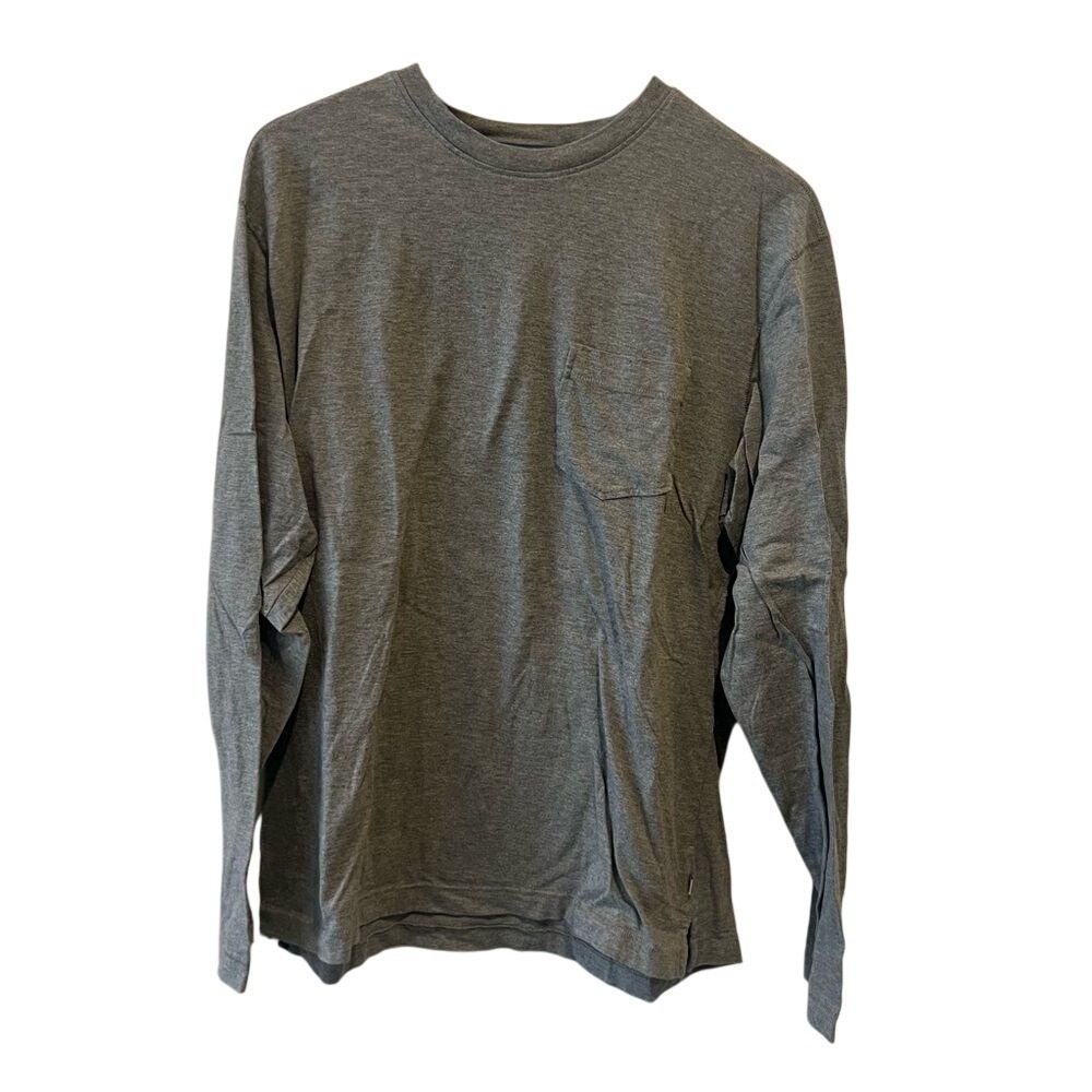 Tommy Bahama Long Sleeve T-Shirt Mens Medium Grey Excellent Pocket Marlin Logo